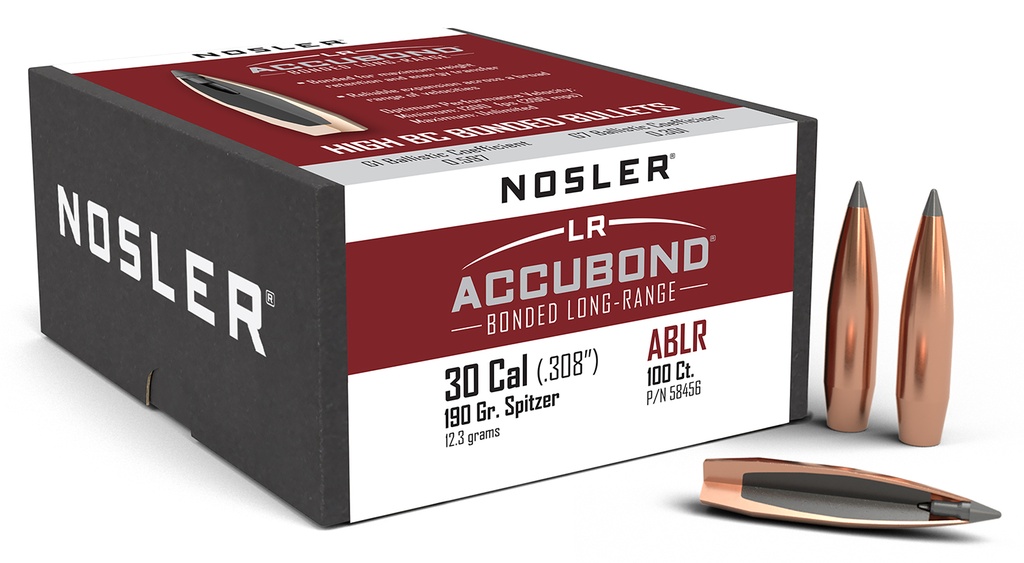 NOSLER 30CAL 190GR ABLR 100/3