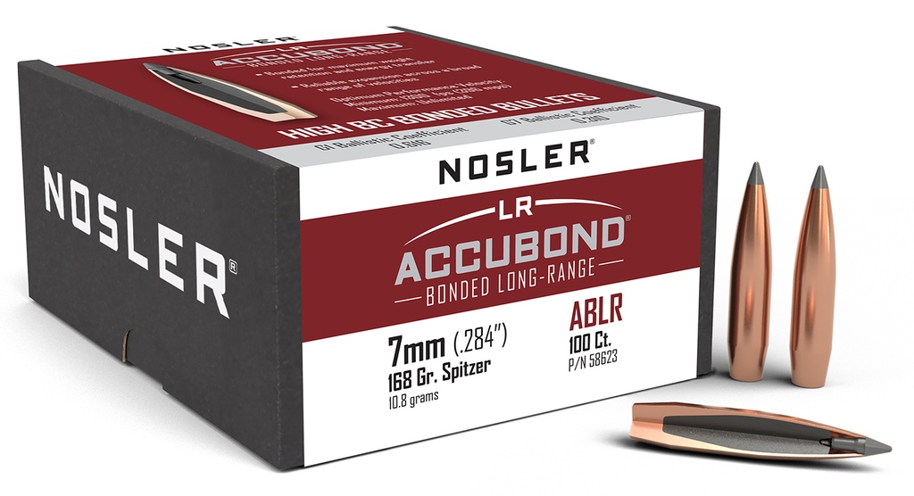 NOSLER 7MM 168GR ABLR 100/3