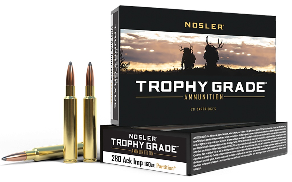 NOSLER AMMO 280ACK 160GR PTN 20/10