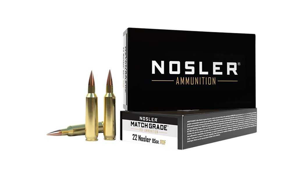 NOSLER AMMO 22NOS 85GR MATCH RDF HPBT 20/10