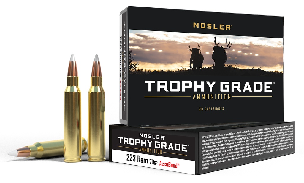NOSLER AMMO 223REM 70GR AB 20/20