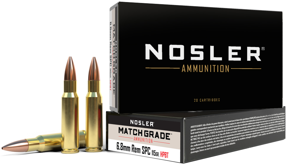 NOSLER AMMO 6.8SPC 115GR MATCH RDF HPBT 20/10