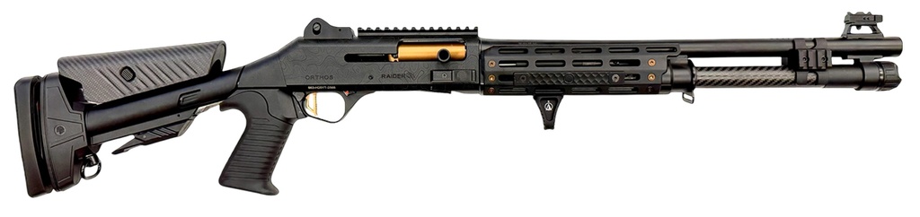 ORTHOS ARMS RAIDER S4 ELITE BLACK TOPO/CARBON 12GA 18