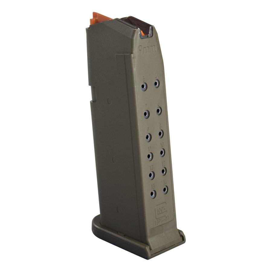 GLOCK MAGAZINE G19 9MM 15RD ODG PKG
