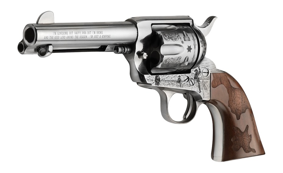 PIETTA COWPOKE 357MAG 4.75 OLD SILVER ENGRAVE