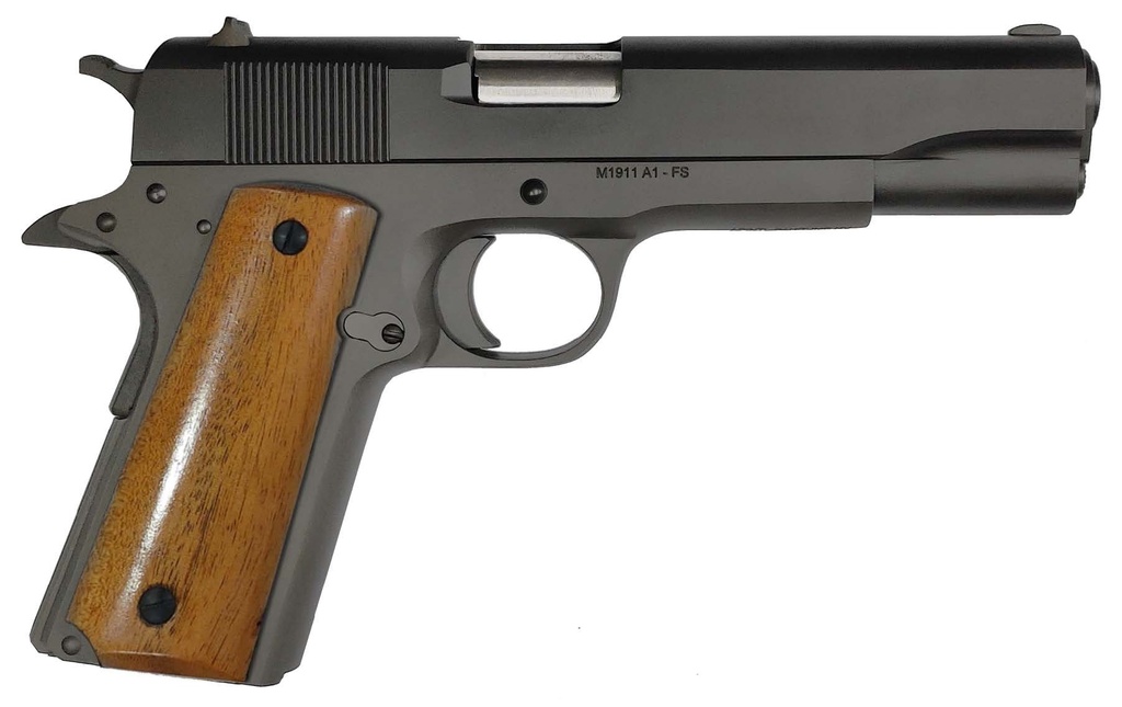 ROCK ISLAND ARMORY 1911 GI 9MM FULL SIZE 5 WOOD GRIPS 9RD