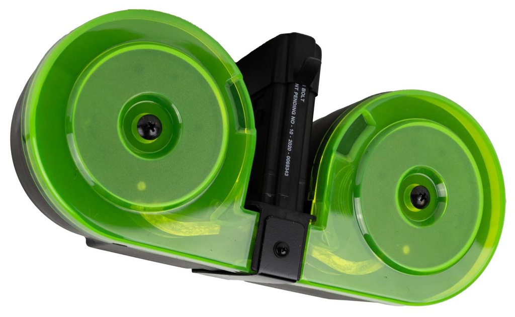 RED WHITE & BLUE DRUM AR-15 5.56 BLACK NEON GREEN 100RD