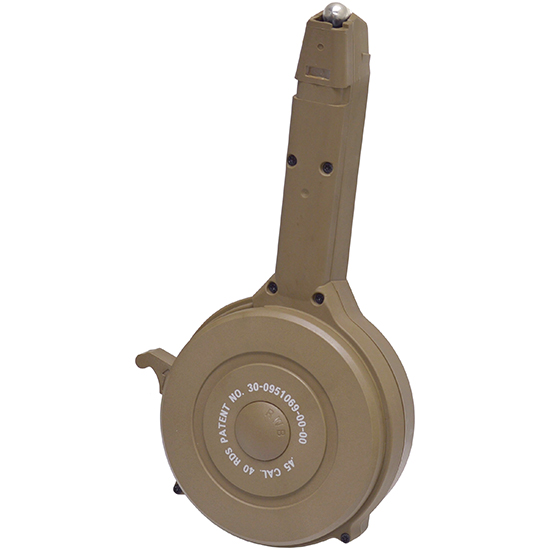 RED WHITE & BLUE DRUM MAG GLOCK 45ACP 40RD TAN POLYMER (20)