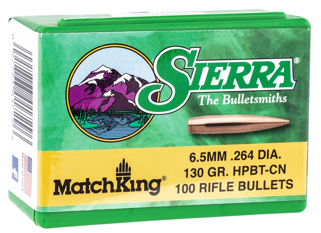 SIERRA BULLETS 6.5MM/264CAL 130GR HPBT MATCH 100/BOX