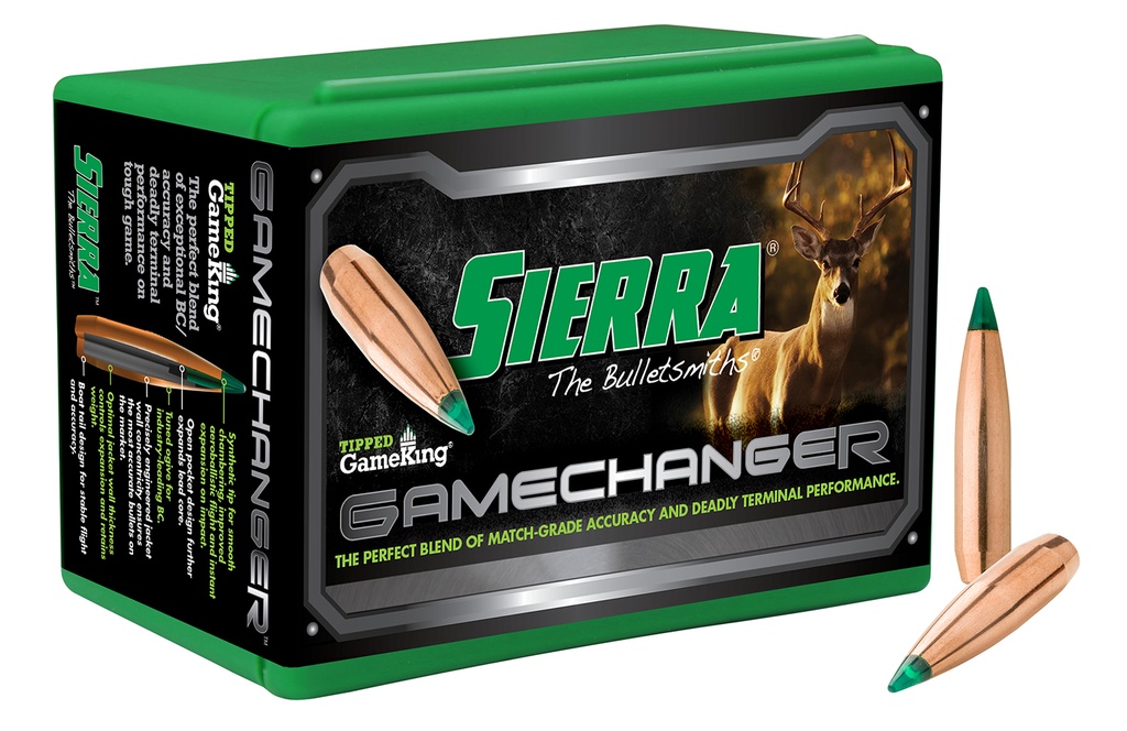 SIERRA BULLETS 6MM/243CAL 100GR TIP GAMEKING 100/BOX