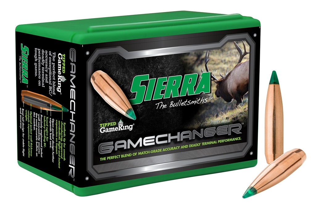 SIERRA BULLETS 30CAL/7.62MM 180GR TIPPED GAMEKING 100/BOX