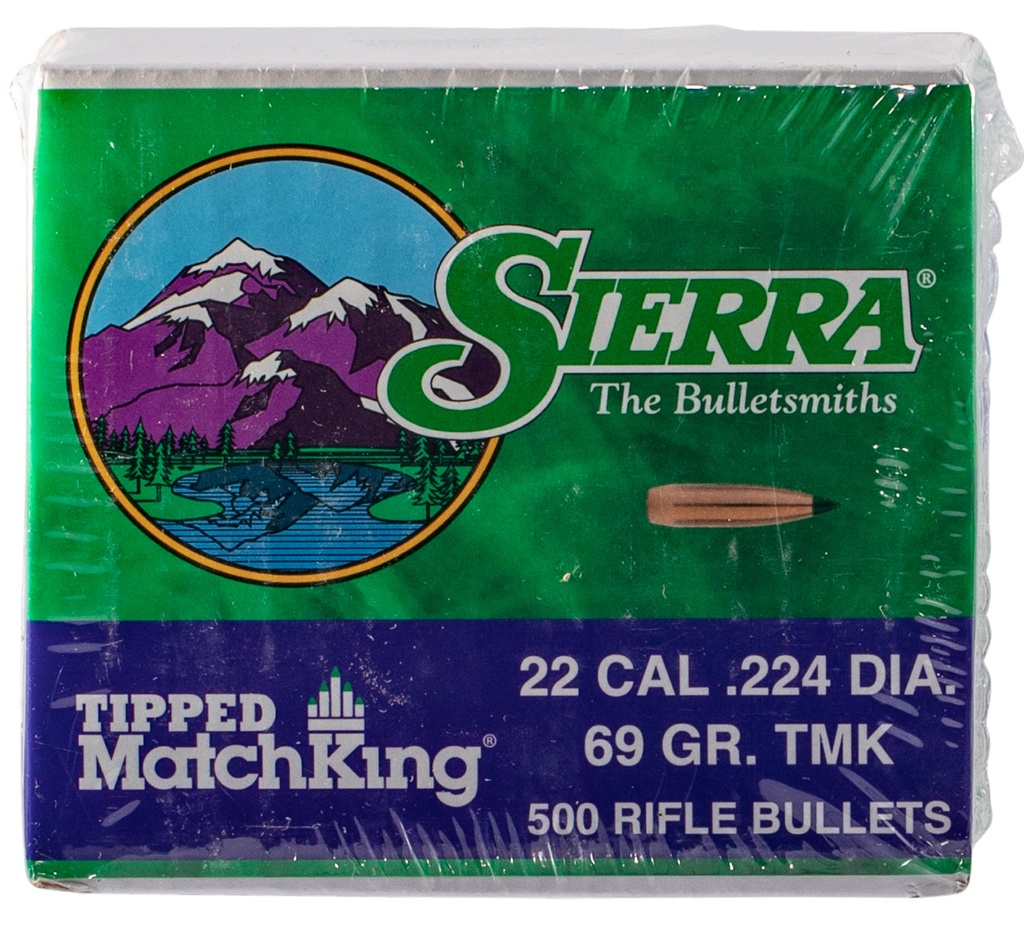 SIERRA BULLETS 22CAL 69GR TMK MATCH .224 500/BOX