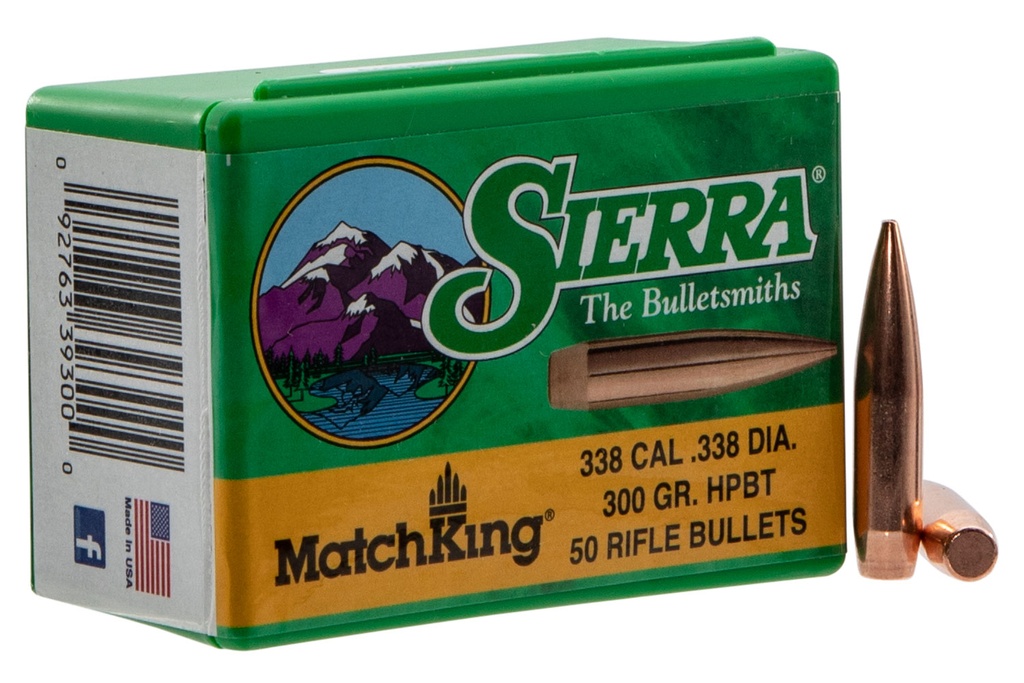 SIERRA BULLETS 338CAL 300GR HPBT 50/10