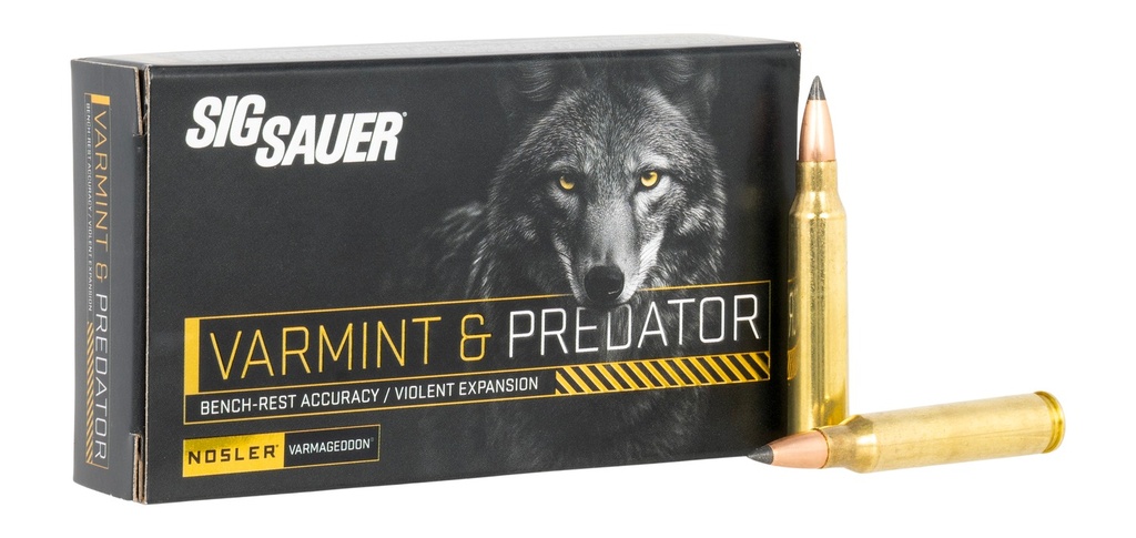 SIG SAUER AMMO 223REM 55GR VARMINT & PREDATOR 20RD