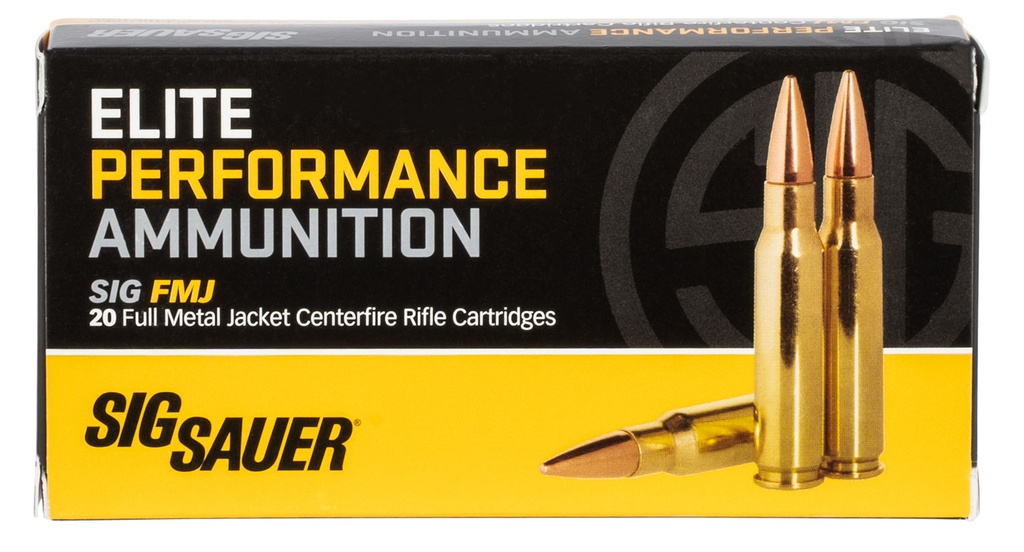 SIG SAUER AMMO 308WIN 150GR ELITE BALL FMJ 20/10