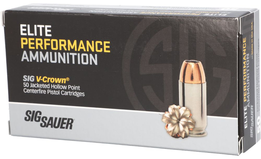 SIG SAUER AMMO 40SW 165GR ELITE V-CROWN JHP 50/20