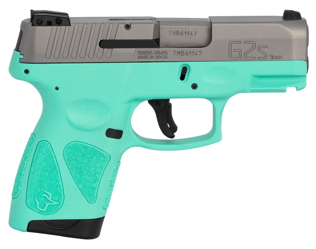 TAURUS G2S 9MM 3.26 SS CYAN FRAME 2 7RD