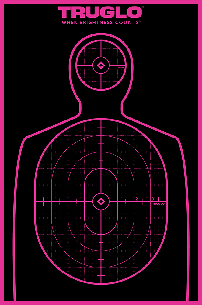 TRUGLO TARGET HANDGUN 12X18 PNK 6PK