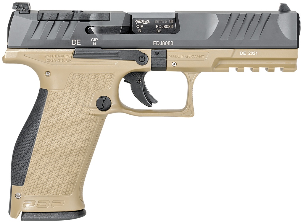 WALTHER ARMS PDP FULL SIZE OPTICS READY 9MM 4.5 TT TAN