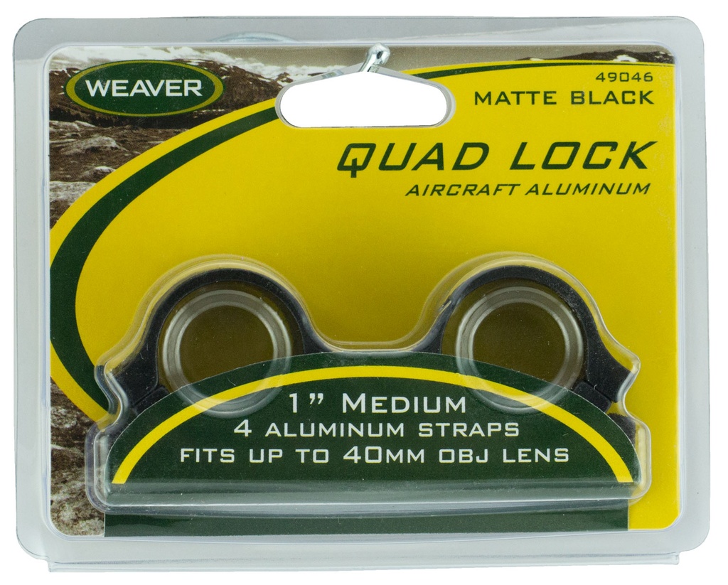 WEAVER RINGS QUAD LOCK 1 MED MATTE