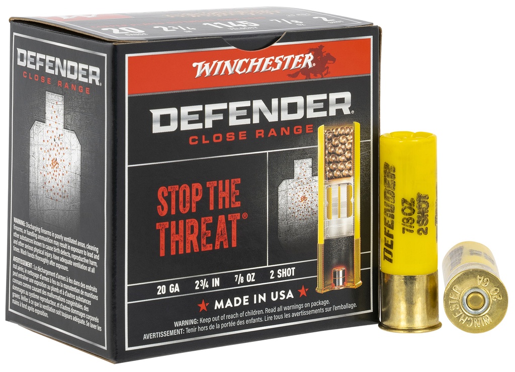 WINCHESTER AMMO DEFENDER 20GA 2.75 7/8OZ  #2 25/10