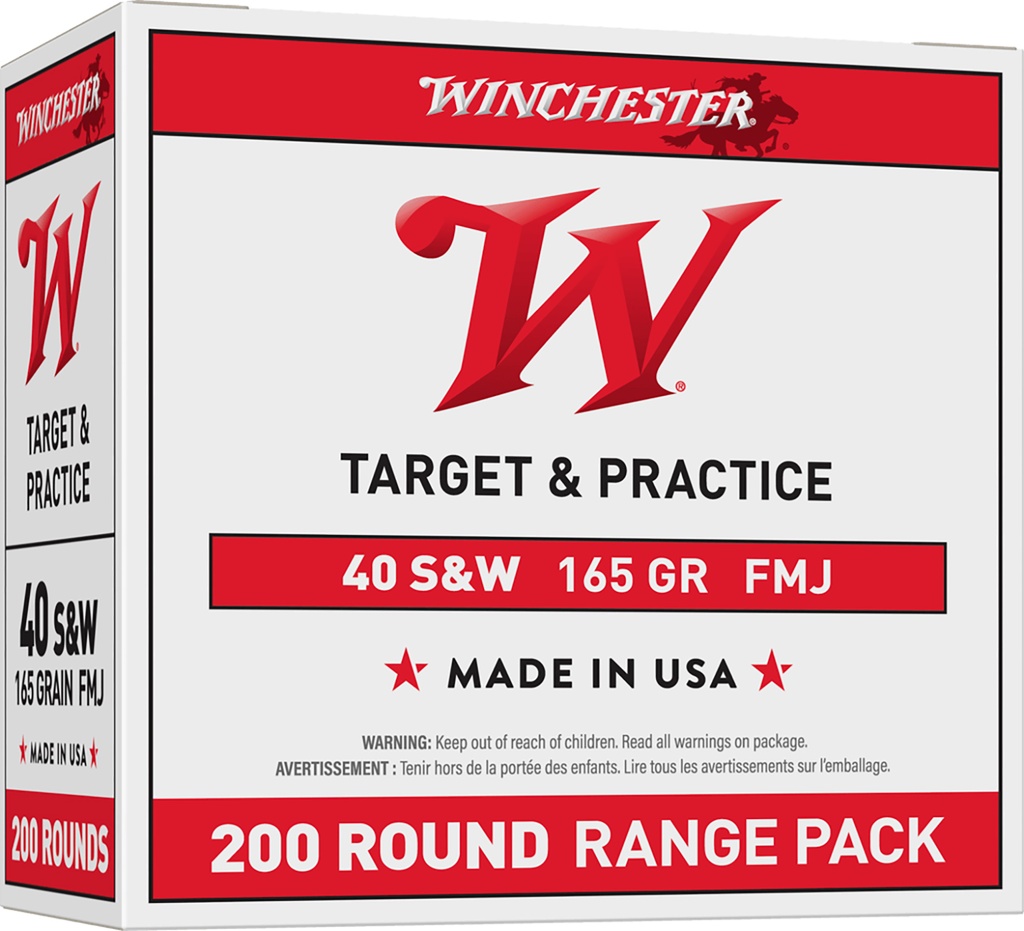 WINCHESTER AMMO USA 40SW 165GR FMJ 200/3
