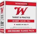 WINCHESTER AMMO USA 40SW 165GR FMJ 200/3