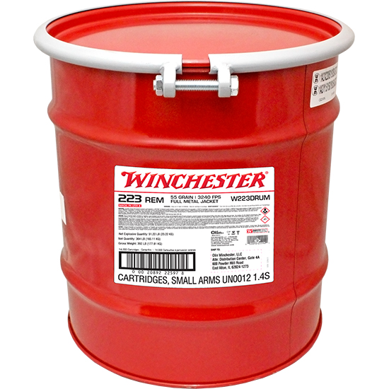WINCHESTER AMMO LC 223REM 55GR FMJ 14000/1 (4) DRUM