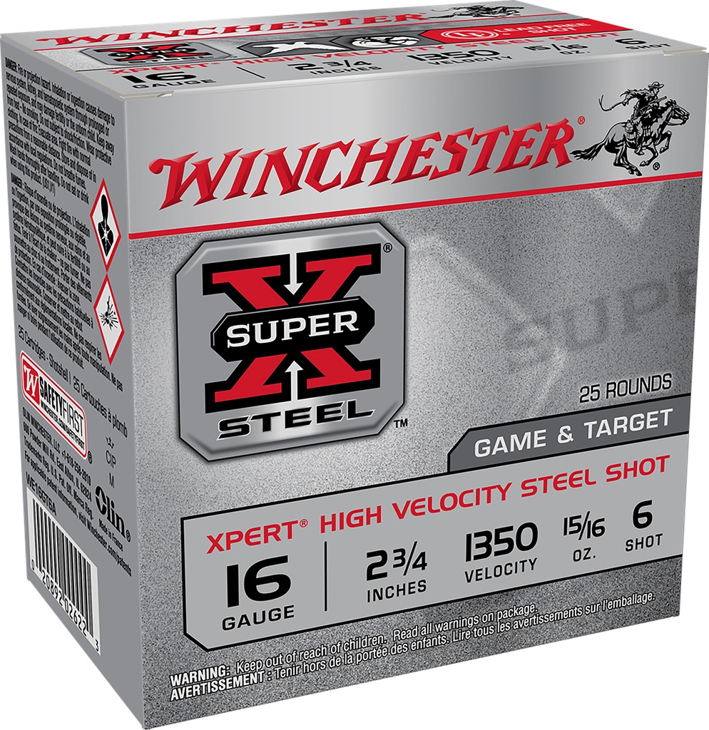 WINCHESTER AMMO XPERT HV STEEL 16GA 2.75 1OZ #6 25/10