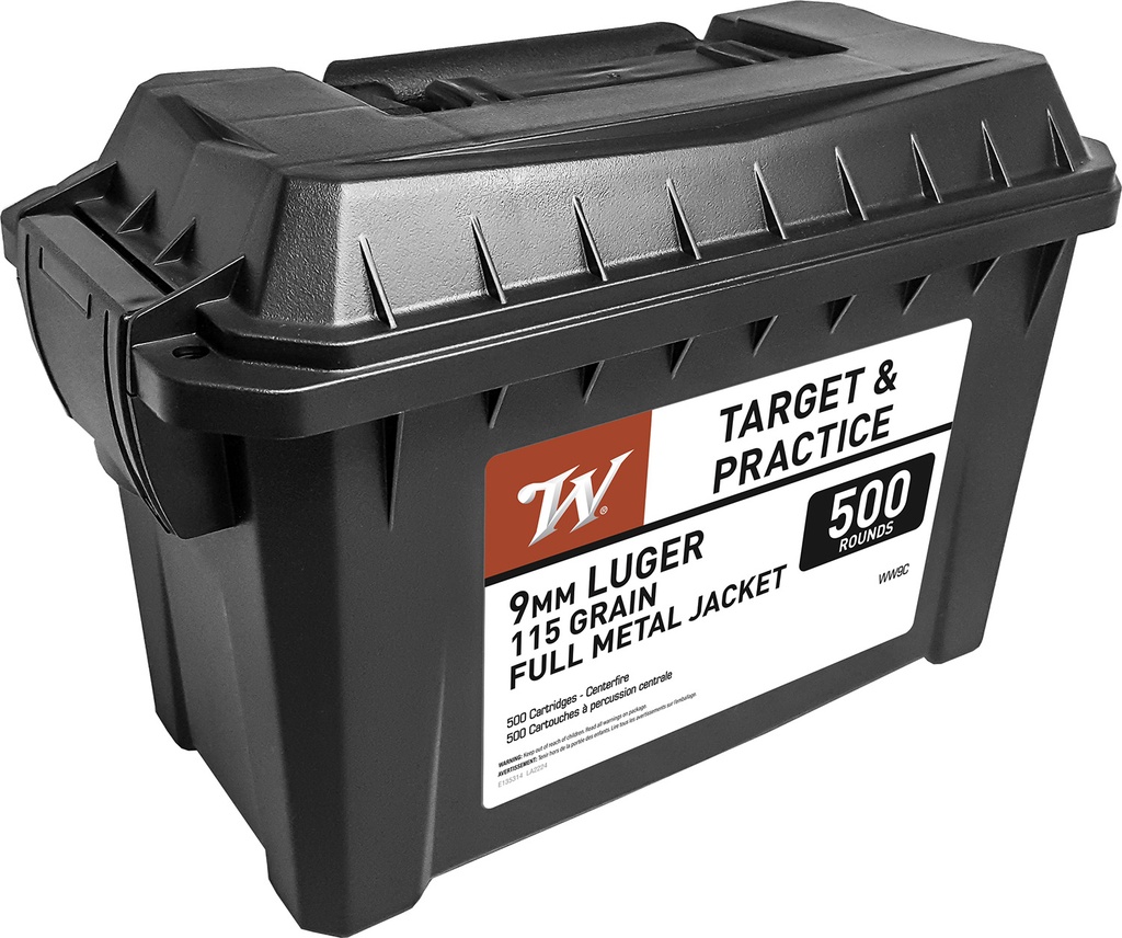 WINCHESTER AMMO CAN 9MM 115GR FMJ 500/2 (72)