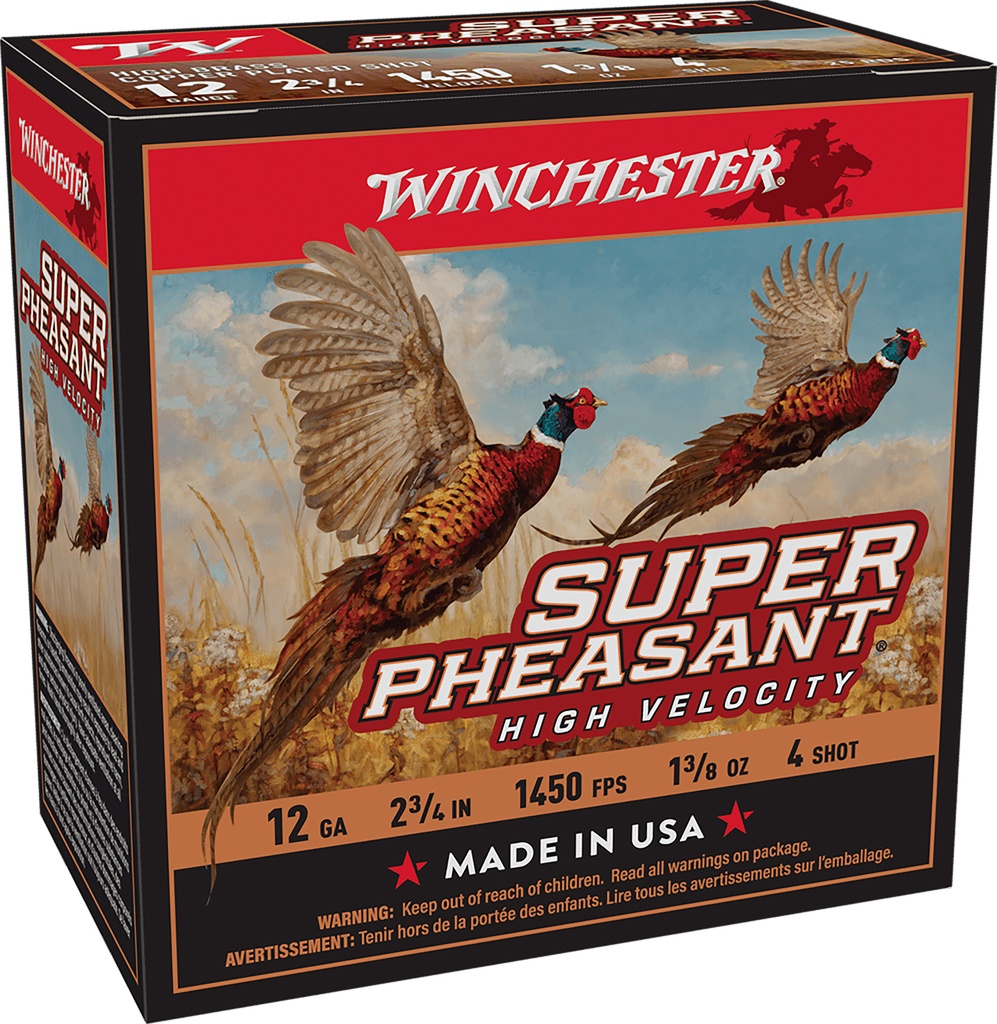 WINCHESTER AMMO SUPER PHEASANT 12GA 2.75 1-3/8OZ #4 25/10