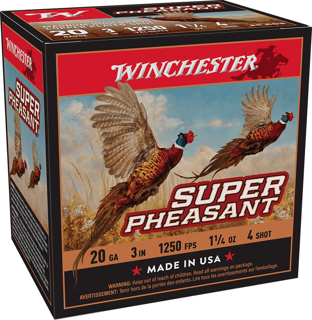 WINCHESTER AMMO SUPER PHEASANT 20GA 3 1-1/4 #4 25/10