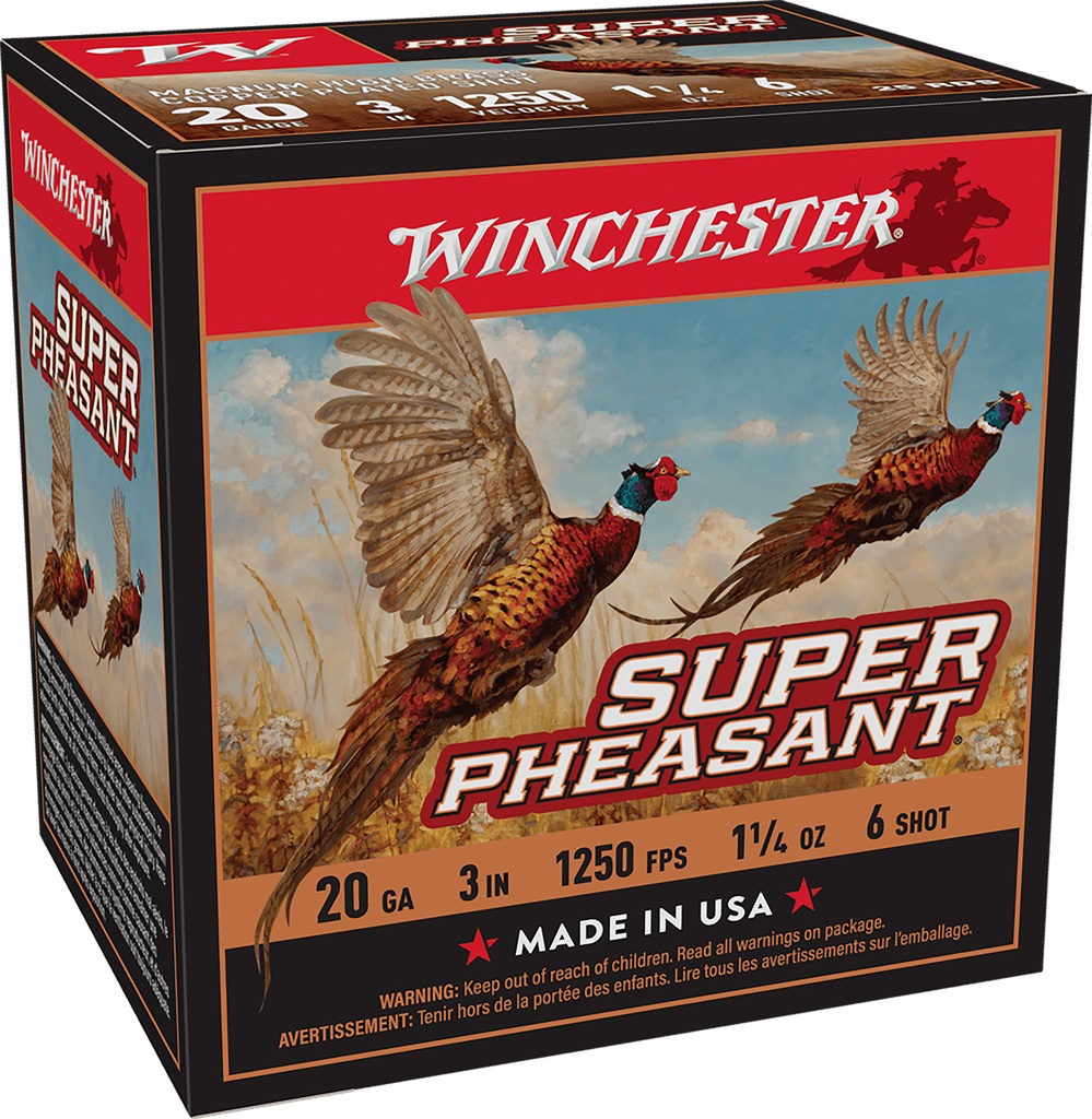 WINCHESTER AMMO SUPER PHEASANT 20GA 3 1-1/4 #6 25/10