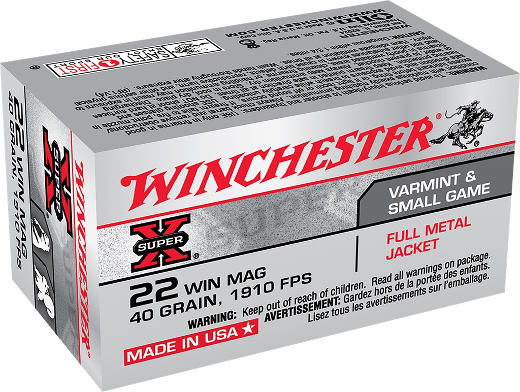 WINCHESTER AMMO SUPER-X 22MAG FMJ 50/40 (5760 PALLET)