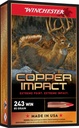 WINCHESTER AMMO COPPER IMPACT 243WIN 85GR LF 20/10
