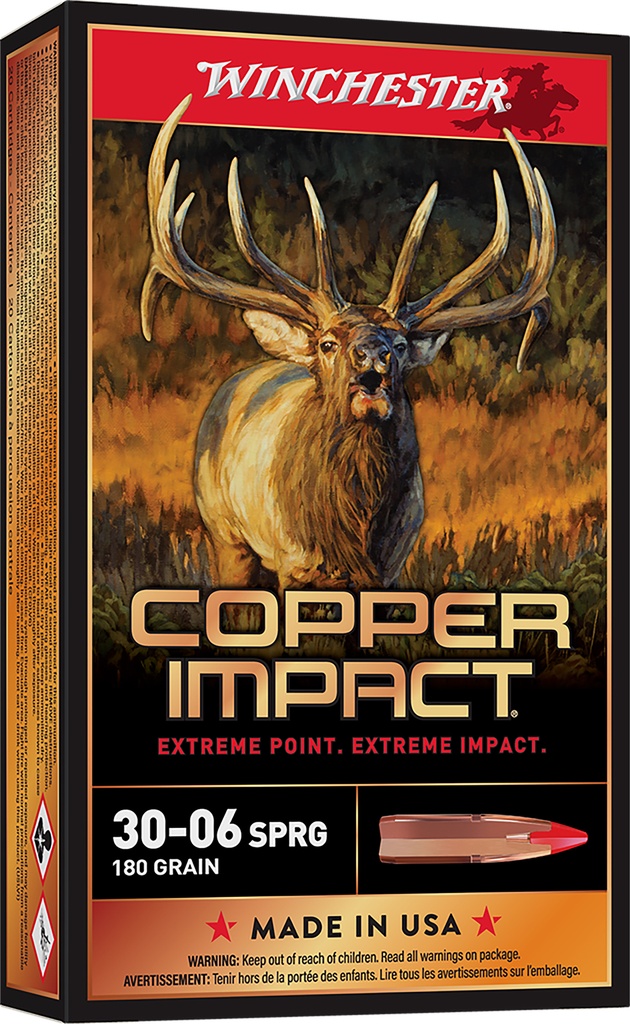 WINCHESTER AMMO COPPER IMPACT 30-06 180GR LF 20/10