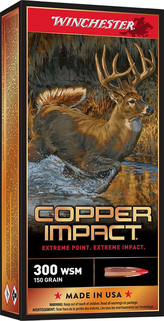 WINCHESTER AMMO COPPER IMPACT 300WSM 150GR LF 20/10
