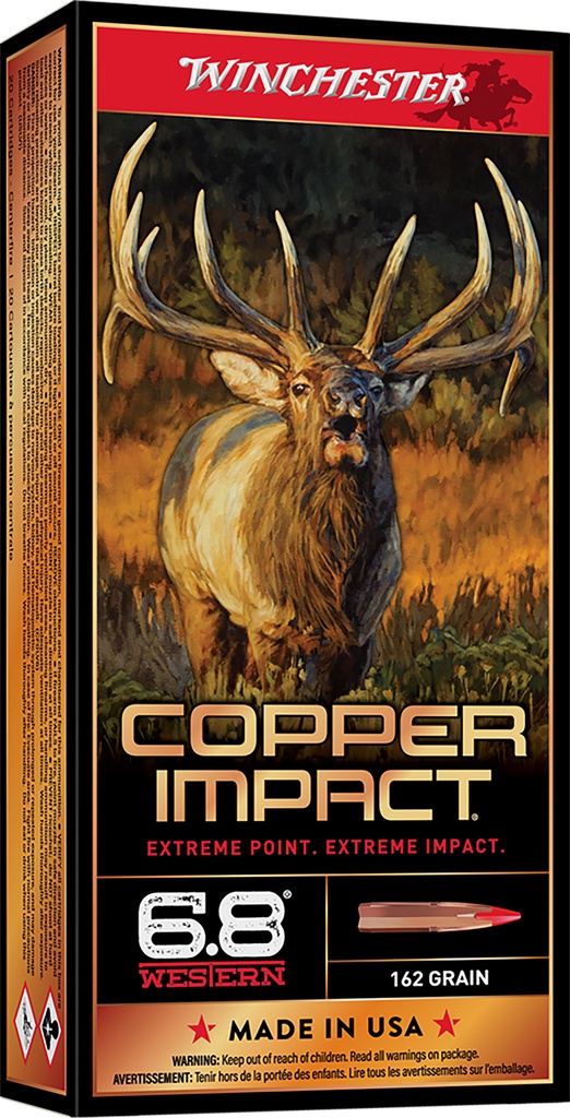 WINCHESTER AMMO COPPER IMPACT 6.8WST 162GR LF 20/10