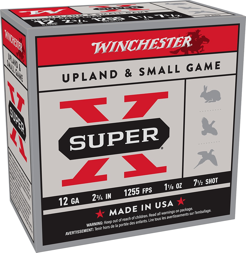 WINCHESTER AMMO SUPER-X UPLAND 12GA 2.75 1-1/8OZ #7.5 25/10