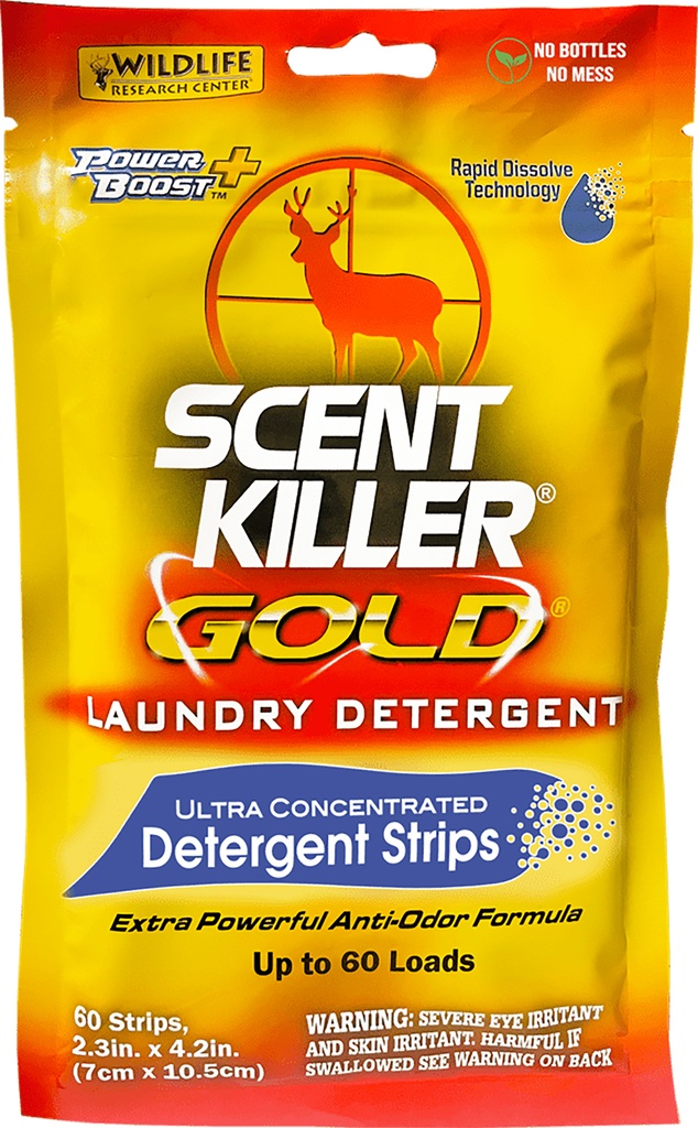 WILDLIFE RESEARCH SCENT KILLER GOLD LAUNDRY DETERGENT STRIPS