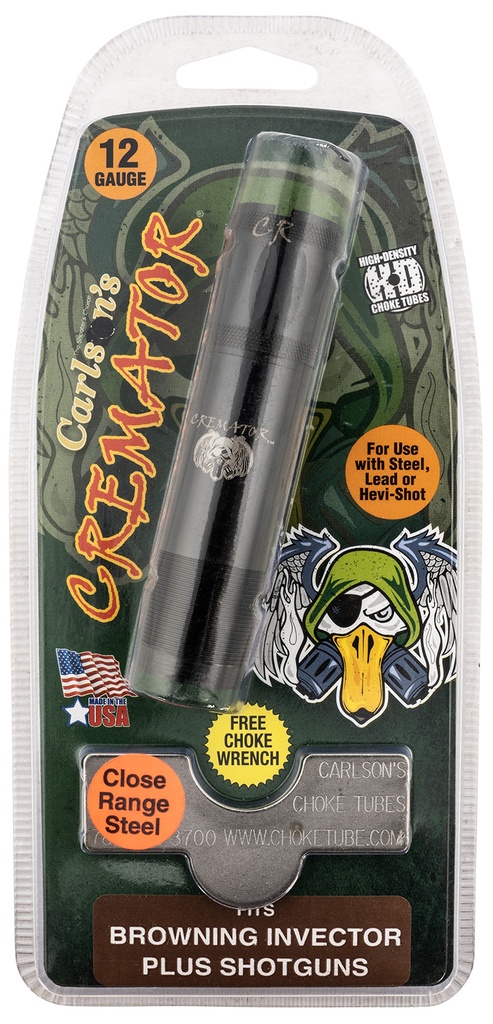Carlsons Carlson's Choke Tubes 11623 Cremator Invector Plus Browning 12 Gauge Close Range Non-Ported 17-4 Stainless Steel