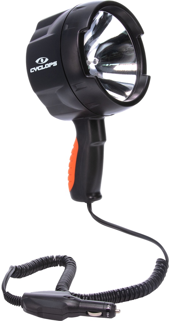 Cyclops CYCHS140012V Spotlight 12V Direct 1400 Lumens White Halogen Black Polymer 450 Meters