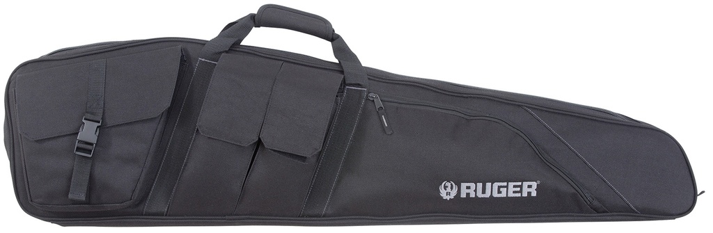 Ruger 27932 Defiance Tactical Rifle Case  42" Black Endura with Ruger Logo, Carry Handle, Knit Lining, Mag Pocket, Accessory Pockets & Lockable Zipper