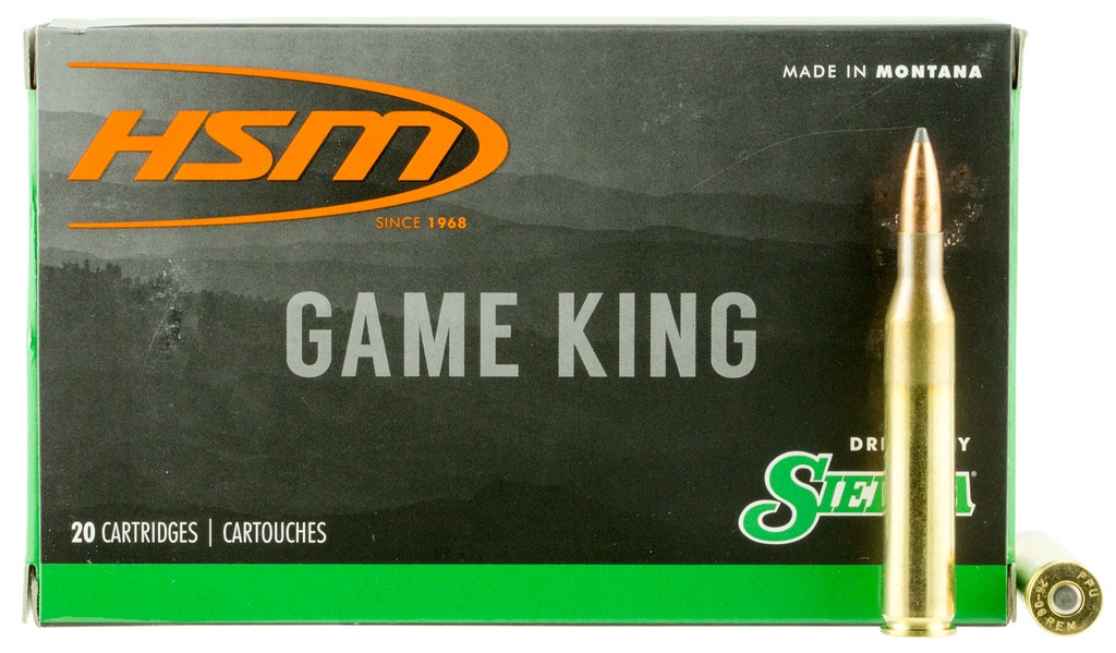 HSM 25061N Game King  25-06 Rem 100 gr Sierra GameKing Spitzer Boat Tail 20 Per Box/ 20 Case