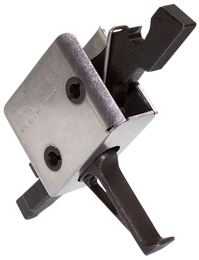 CMC Triggers 91507 Drop-In  Single-Stage Flat Trigger w/ 3.50 lbs Draw Weight & Black/Silver Finish