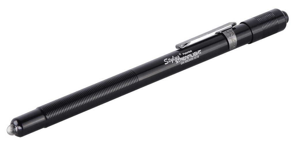 Streamlight 65006 Stylus PenLight  Black Anodized 2 Lumens Red LED