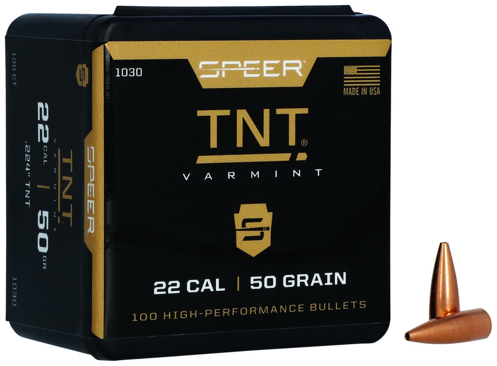 Speer 1030 TNT  22Cal 50gr Jacketed Hollow Point 100 Per Box/5 Case
