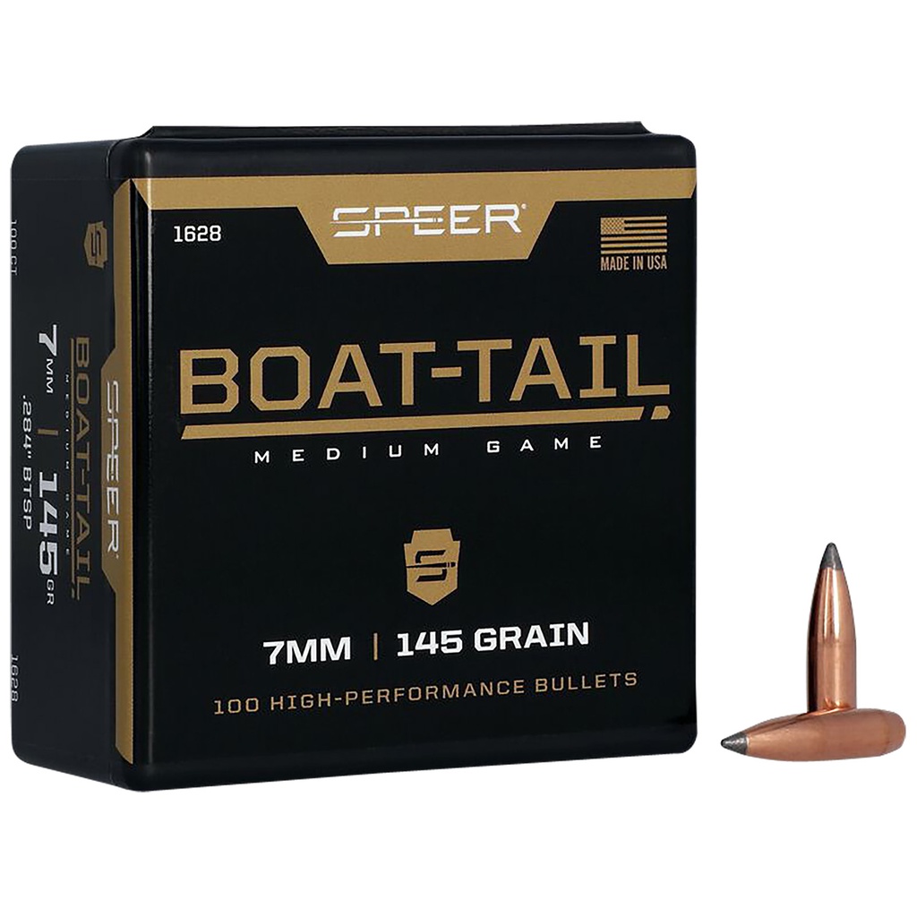 Speer 1628 Boat-Tail  7mm 145gr Jacketed Soft Point Boat Tail 100 Per Box/5 Case