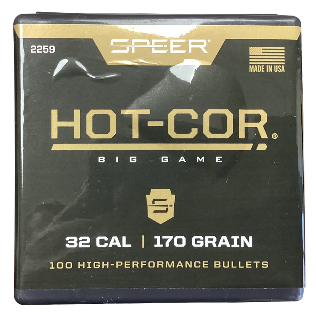 Speer 2259 Hot-Cor  32Cal 170gr Soft Point Flat Nose 100 Per Box/5 Case