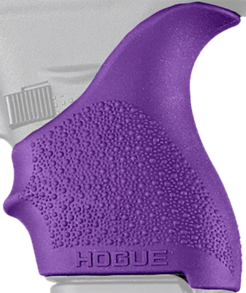 Hogue 18206 HandAll Beavertail Grip Sleeve Textured Purple Rubber for Glock 42, 43